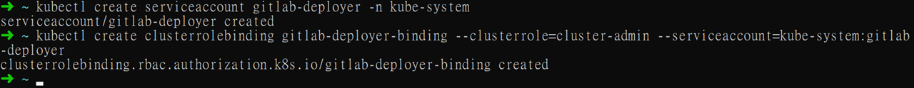 建立Kubernetes服務帳號